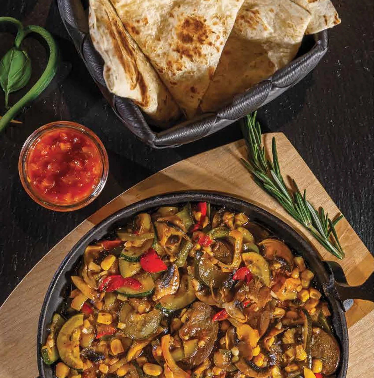 Vegetarische Fajitas mit Grillgemüse